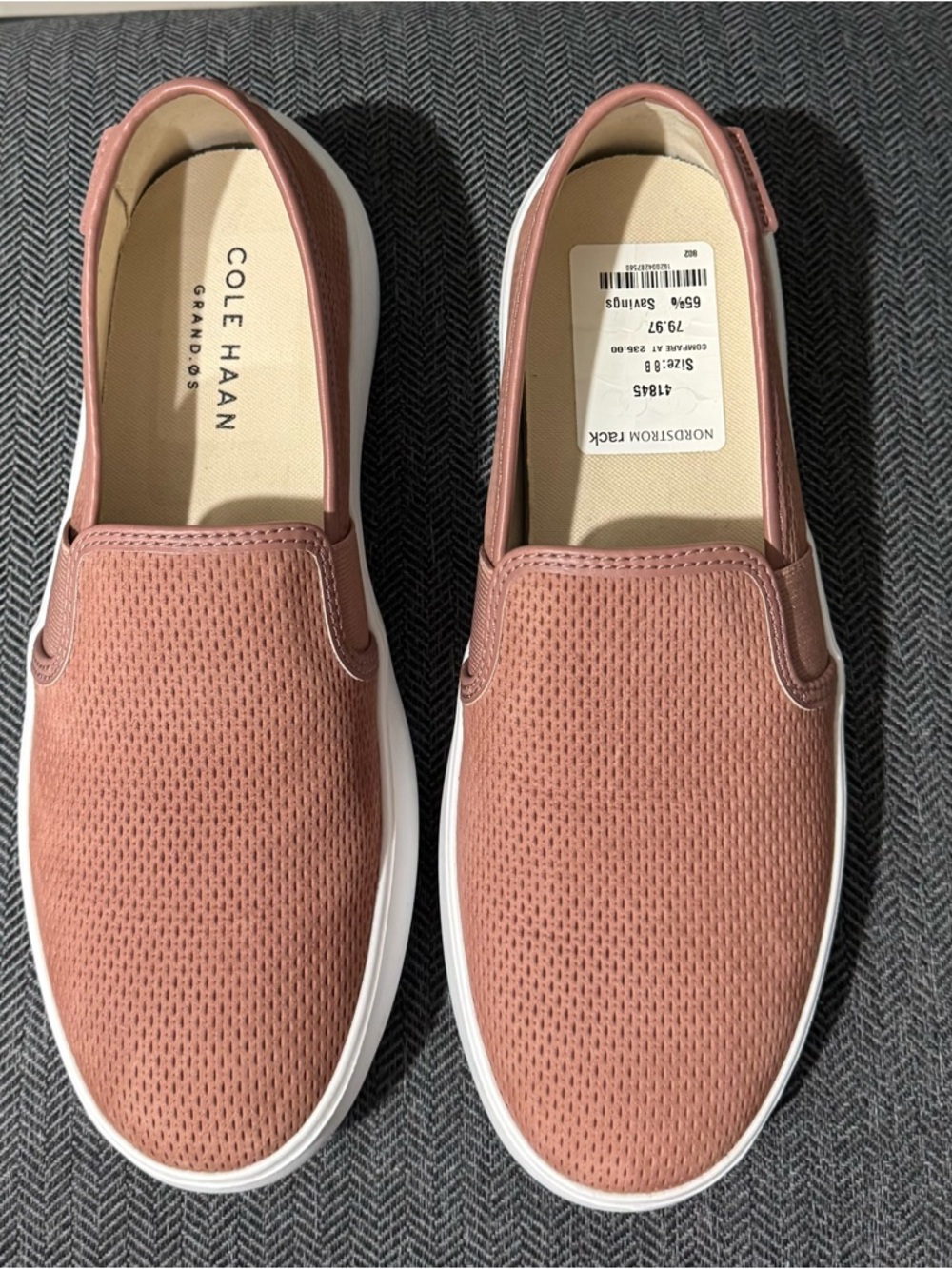 Cole Haan Dusty Rose Suede Slip-On Sneakers